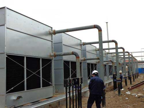 安裝開式冷卻塔減震器時有哪些規(guī)定說明(開式冷卻塔